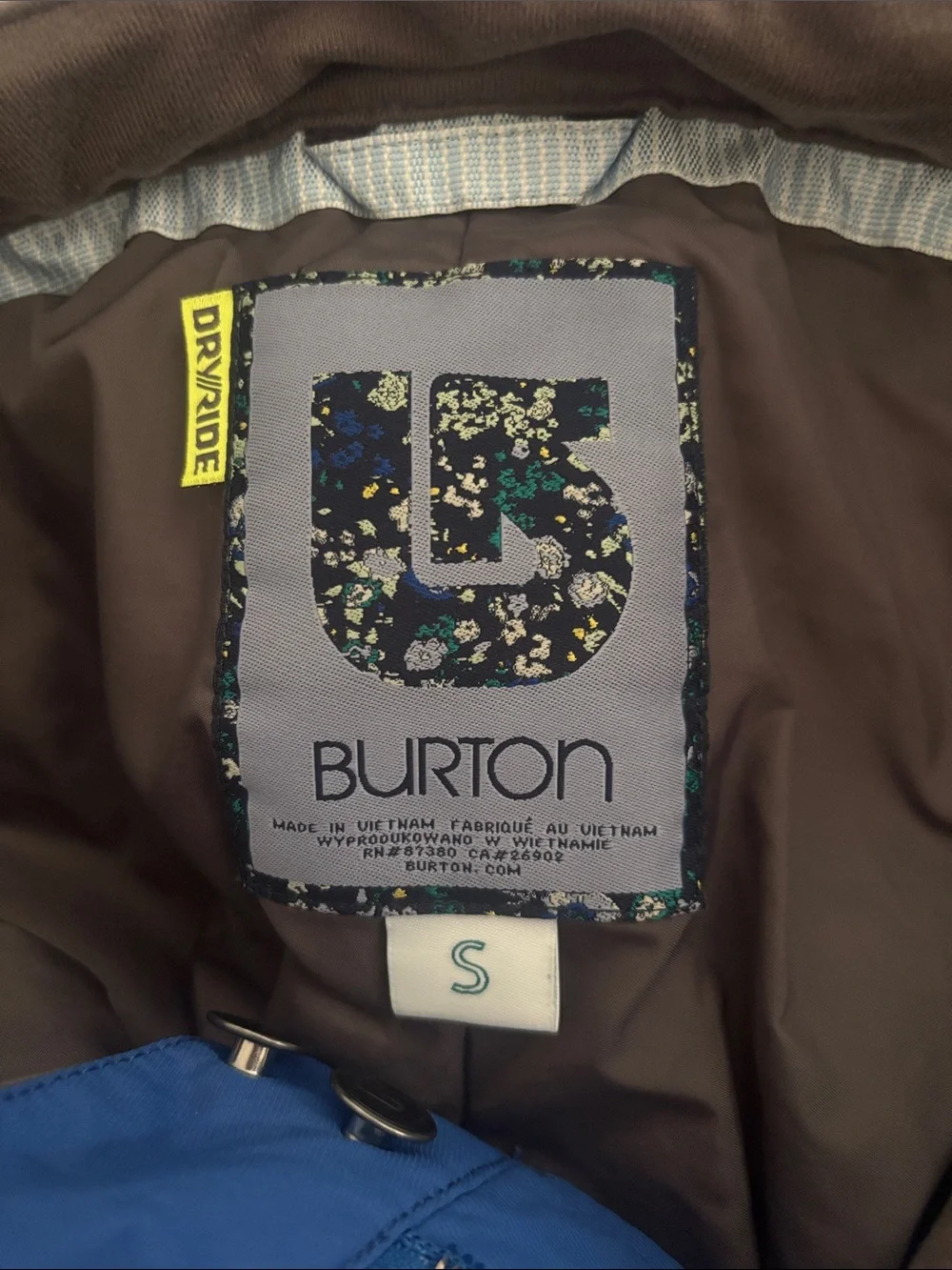 BURTON ski jacket + pant set SM pants L jacket